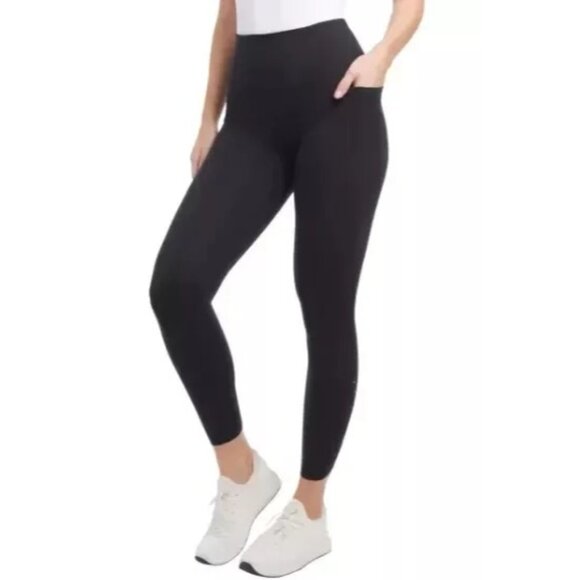 Danskin L Activewear High Rise Non Slip Athletic Leggings Tulip Ankle Hem Pants - Picture 5 of 7